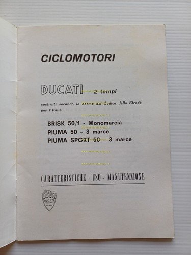 Ducati 48 Brisk1 - Piuma - Piuma Sport 1968 manuale …