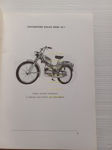 Ducati 48 Brisk1-Piuma-Piuma Sport 1964-65 manuale uso manutenzione originale