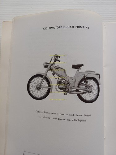 Ducati 48 Brisk1-Piuma-Piuma Sport 1964-65 manuale uso manutenzione originale