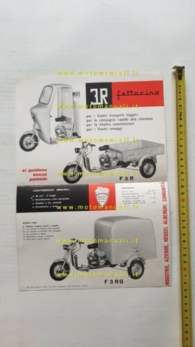 Ducati 48 Fattorino 3R motocarro 1964 depliant originale italiano brochure