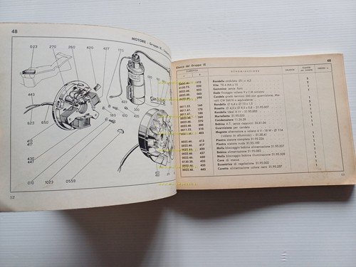 Ducati 48 SL-Cacciatore 80-90 Falcon 90-100 Cadet-Mountaineer catalogo ricambi