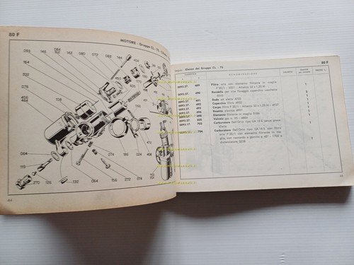 Ducati 48 SL-Cacciatore 80-90 Falcon 90-100 Cadet-Mountaineer catalogo ricambi
