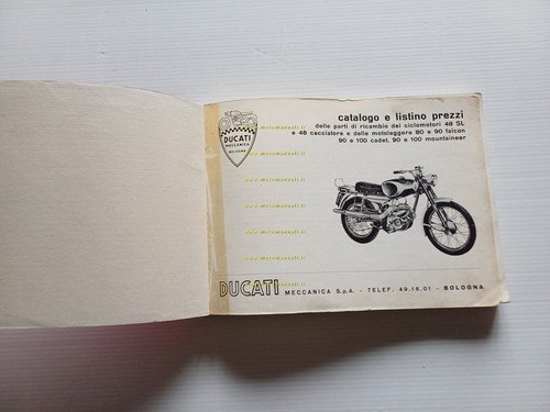 Ducati 48 SL-Cacciatore 80-90 Falcon 90-100 Cadet-Mountaineer catalogo ricambi