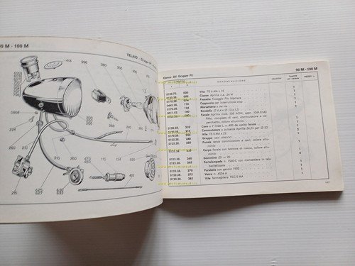 Ducati 48 SL-Cacciatore 80-90 Falcon 90-100 Cadet-Mountaineer catalogo ricambi