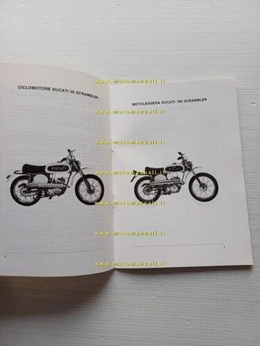 Ducati 50 - 100 Scrambler 1971 manuale uso originale italiano