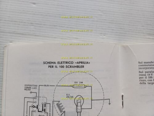 Ducati 50 - 100 Scrambler 1971 manuale uso originale italiano