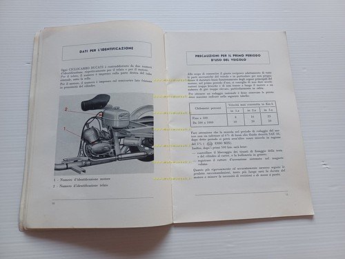 Ducati 50 Fattorino motocarro 1964 manuale uso manutenzione originale italiano