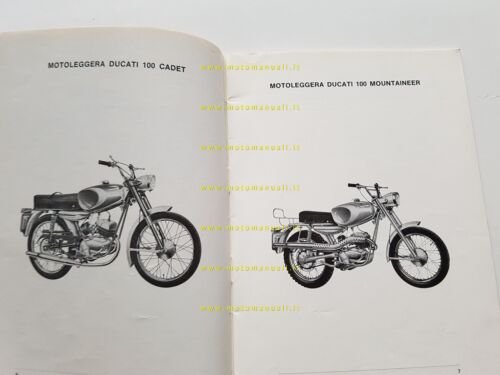 Ducati 50 SL- SL1- SL2-100 Cadet\Mountaineer 1969 manuale uso originale …