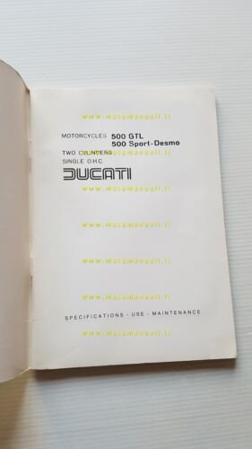 Ducati 500 Desmo - GTL 1976 manuale uso manutenzione originale …