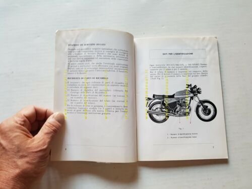 Ducati 500 GTL - 500 Sport Desmo 1976 manuale uso …