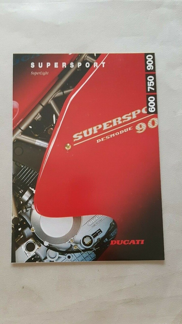 Ducati 600 750 900 SuperSport Superlight 1994-5 depliant moto originale