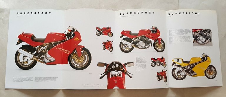 Ducati 600 750 900 SuperSport Superlight 1994-5 depliant moto originale