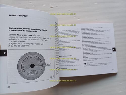 Ducati 620 Sport 2002 manuale uso libretto istruzioni testo Francese …