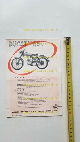 Ducati 65 T depliant originale italiano brochure