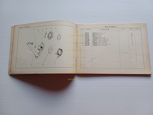 Ducati 65 TL 1956 catalogo ricambi originale italiano Spare Parts …