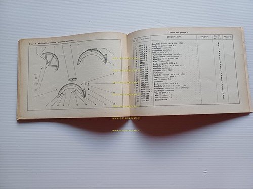 Ducati 65 TL 1956 catalogo ricambi originale italiano Spare Parts …