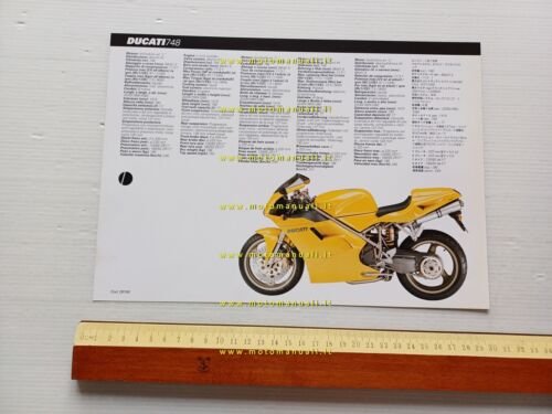 Ducati 748 1998 depliant moto originale italiano multilingua