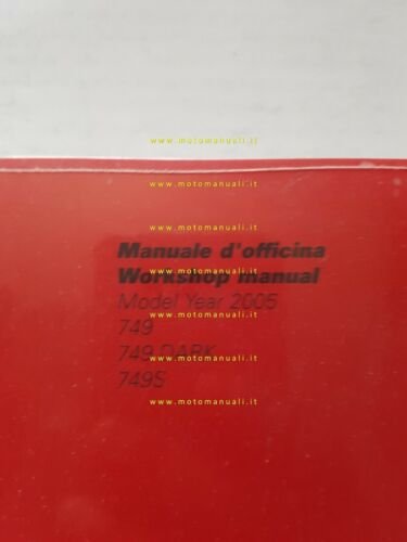 DUCATI 749-DARK-S 2005 manuale officina ITALIANO INGLESE originale SHOP MANUAL