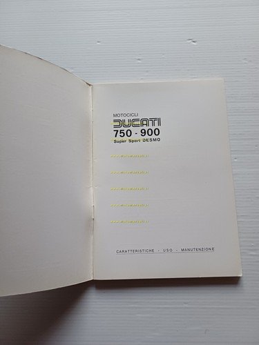 Ducati 750 900 SS 1975-76 manuale uso manutenzione originale italiano