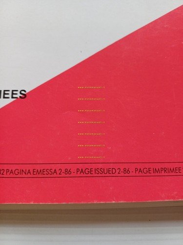 Ducati 750 F1 - Montjuich 1986 catalogo ricambi originale