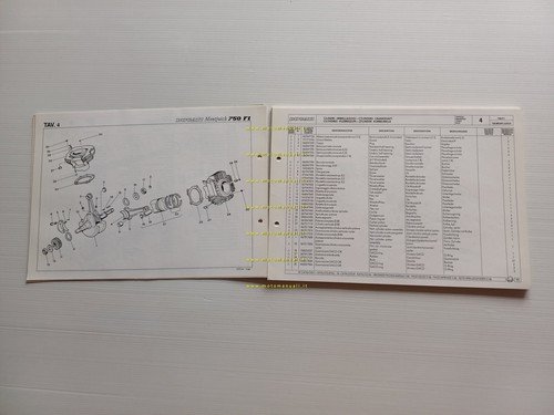 Ducati 750 F1 - Montjuich 1986 catalogo ricambi originale