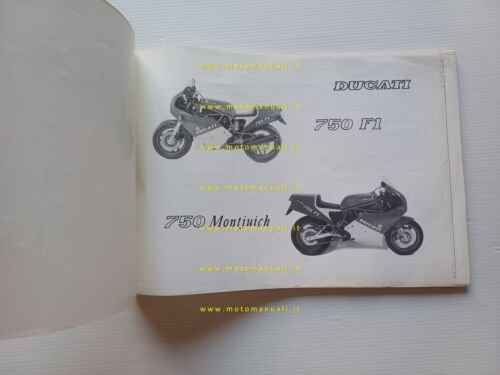 Ducati 750 F1 - Montjuich 1986 catalogo ricambi originale spare …
