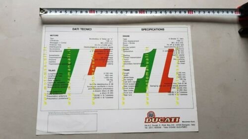 Ducati 750 F1 1985 depliant moto originale genuine brochure