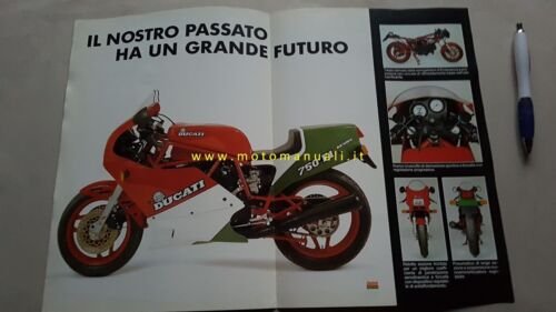 Ducati 750 F1 1a serie 1985 depliant originale COLORI ITALIANO …