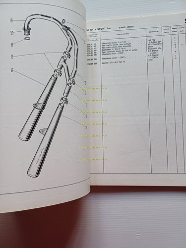 Ducati 750 GT - Sport 1974 catalogo ricambi originale spare …