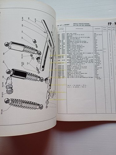Ducati 750 GT - Sport 1974 catalogo ricambi originale spare …