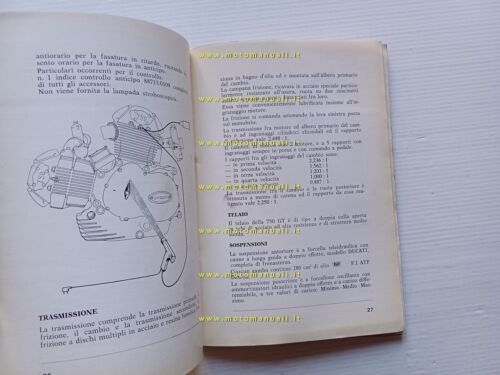 Ducati 750 GT 1972 manuale uso manutenzione libretto italiano originale