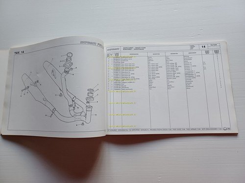 Ducati 750 Paso 1986 catalogo ricambi originale spare parts catalog