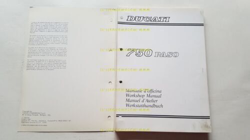 Ducati 750 PASO 1987 manuale officina originale workshop manual