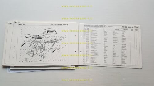 Ducati 750 SS - 900 SS 1975-1976 catalogo ricambi originale …