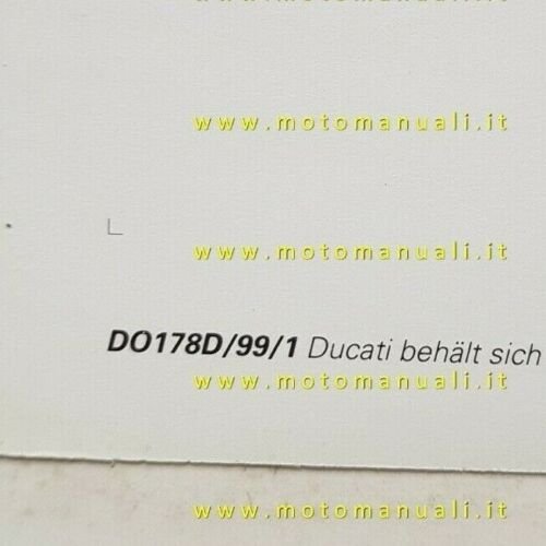Ducati 750 SuperSport 1999 depliant originale brochure