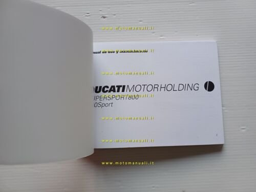 Ducati 800 Supersport - Sport 2002 manuale uso libretto istruzioni …