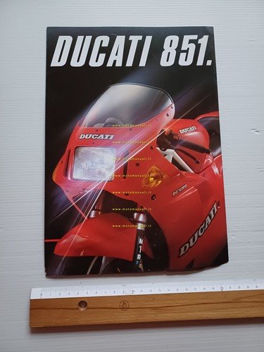 Ducati 851 1989-90 depliant originale italiano inglese
