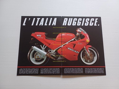 Ducati 851 1989-90 depliant originale italiano inglese