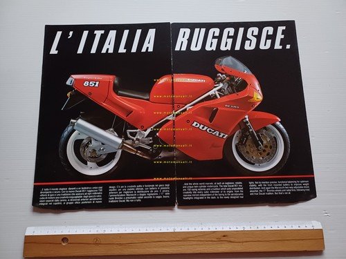 Ducati 851 1989-90 depliant originale italiano inglese