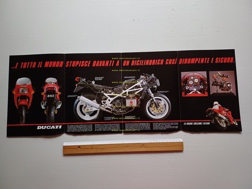 Ducati 851 1989-90 depliant originale italiano inglese