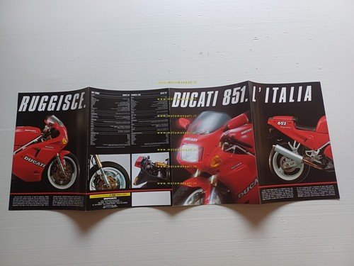 Ducati 851 1989-90 depliant originale italiano inglese