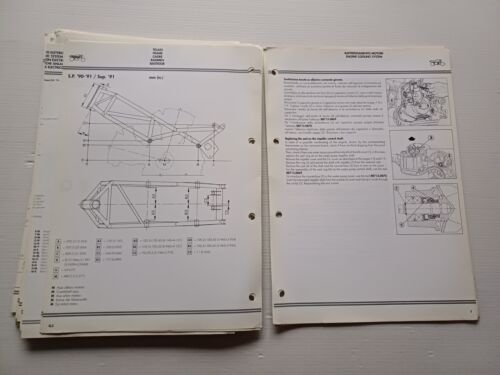 Ducati 851 S.P. 1989-91- Superbike 1991 AGGIORNAMENTO manuale officina originale