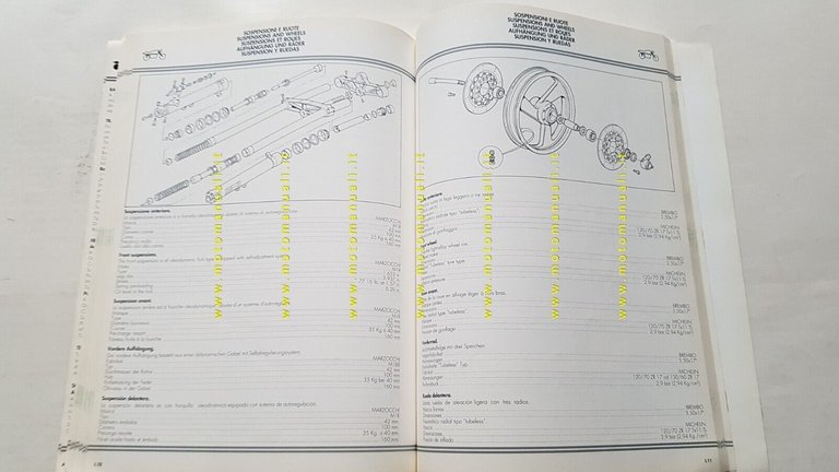 Ducati 851 Superbike 1989-90 manuale officina originale workshop manual