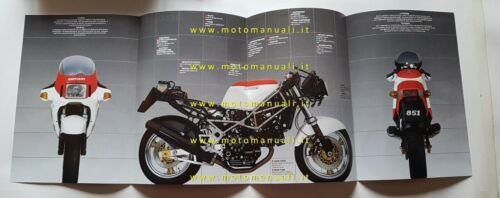 Ducati 851 tricolore 1a serie 1987 depliant originale ITALIANO brochure