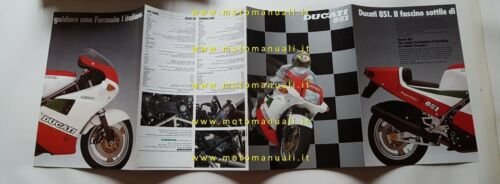 Ducati 851 tricolore 1a serie 1987 depliant originale ITALIANO brochure