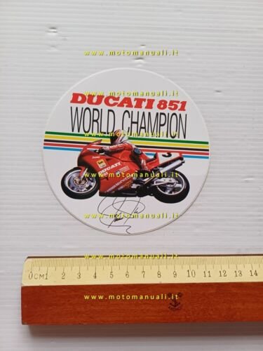 Ducati 851 World Champion adesivo pubblicitario originale factory sticker