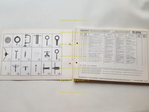 Ducati 860 - 900 GTS 1976 catalogo ricambi originale bevel …