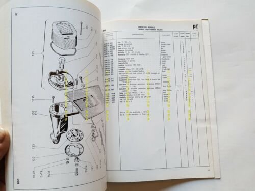 Ducati 860 1975 catalogo ricambi originale bevel spare parts catalogue