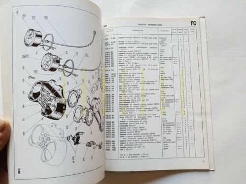 Ducati 860 1975 catalogo ricambi originale bevel spare parts catalogue