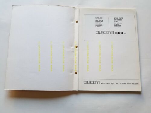 Ducati 860 1975 catalogo ricambi originale bevel spare parts catalogue